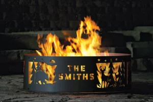 Fire Pit with The Smiths Machined into the Design