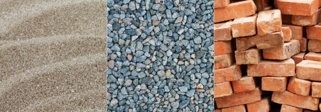 Sand, Gravel, and Brick Materials for Bottom of a Fire Pit